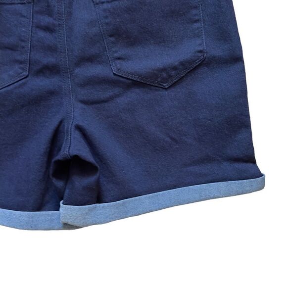 AZ Denim 5-Button Dark Wash Folded Hem Shorts Size 10 NWT - Picture 10 of 15